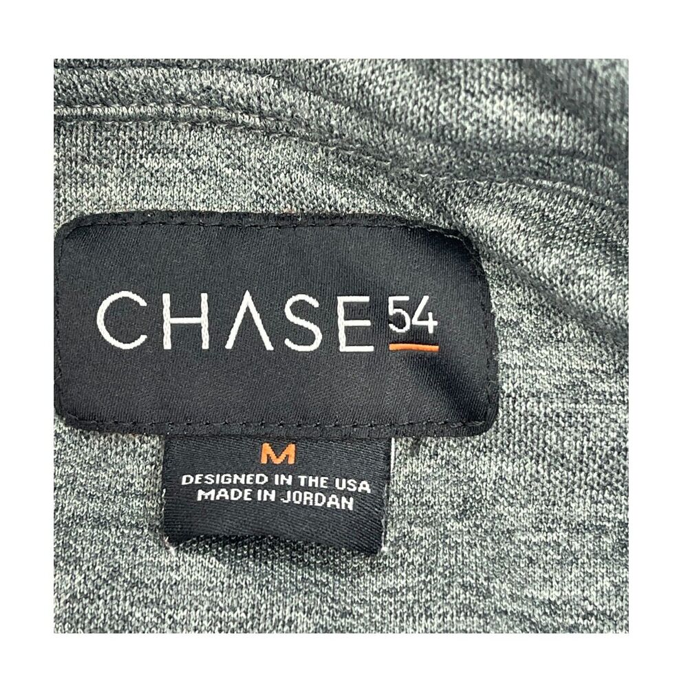 Chase 54 Polo Shirt Men's Medium Gray 100% Polyester Short Sleeve Performance - Picture 2 of 8